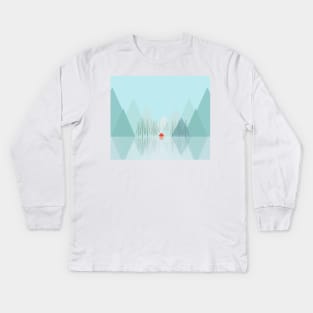 Red tent in the forest Kids Long Sleeve T-Shirt